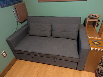 Small loveseat with pull-out chaise / bed
