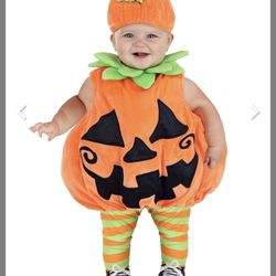 Adorable Baby Pumpkin Halloween Costume 6-9 Months
