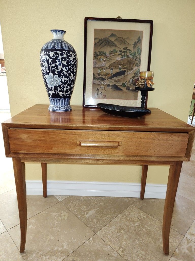 Vintage Mid Century Vanity / writing table / console / bedside table / Nightstand