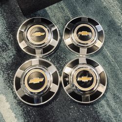4 Vintage Chevy 12" Dog Dish Hubcaps 