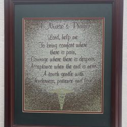 “A NURSE’S PRAYER” Tapestry Art by Expressions in Art 23” x 19”