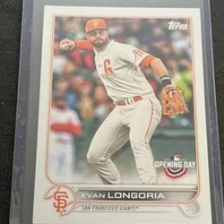 2022 Topps Opening Day Evan Longoria San Francisco Giants #8
