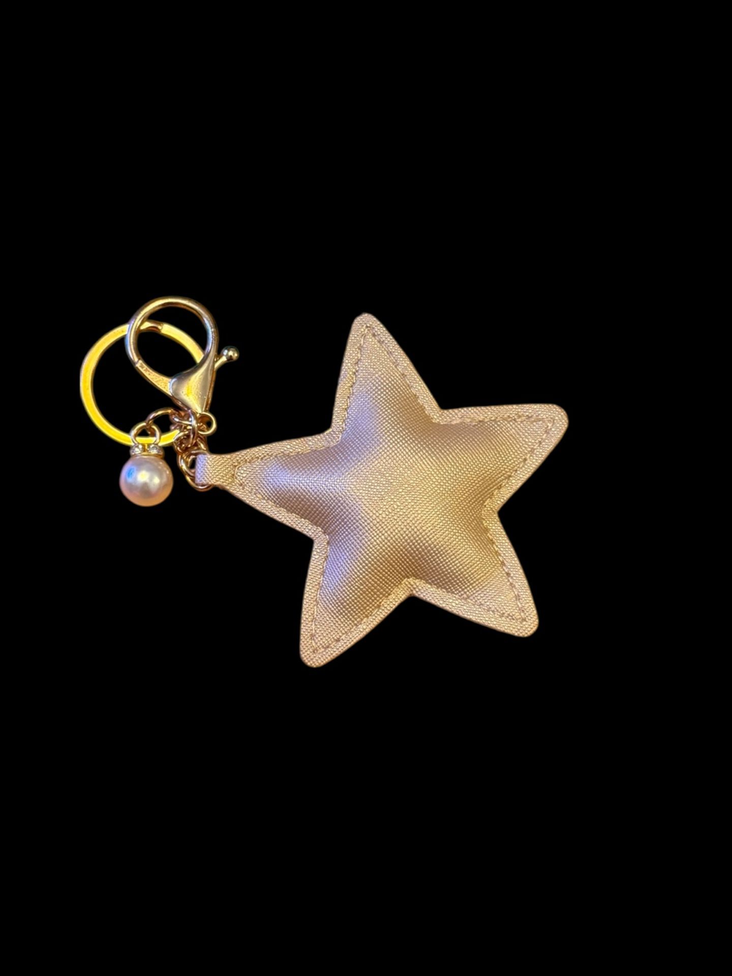 Gold Star Keychain Purse Bag Backpack Charm