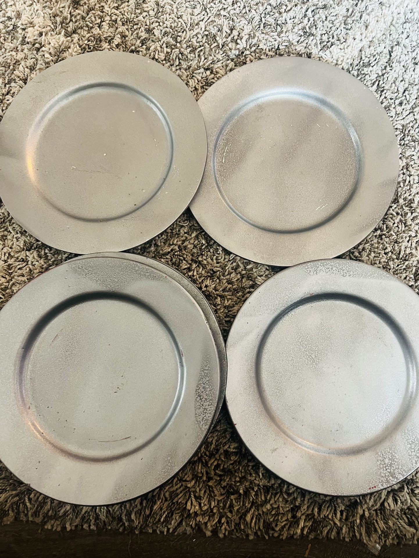 Pewter Colored Plate Chargers #22