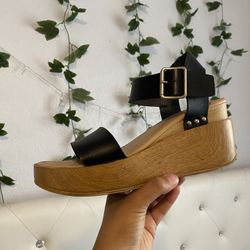 Cute Black Wedges/ Heels