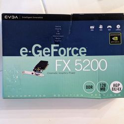 e-GeForce FX 5200 128MB DDR AGP 8X/4X Graphics Card NVIDIA TV-Out VGA