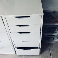 2 Drawers White 