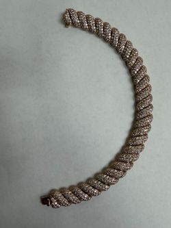 14K diamond bracelet 8 inches