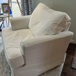 White Fabric Chair- Very Comfortable 