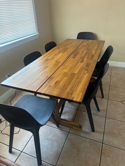 IKEA Dining Table + 6 Chairs