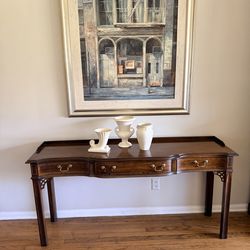 Mahogany Chippendale Style Console Table