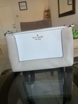 Kate Spade purse- wristlet shoulder bag cream and white