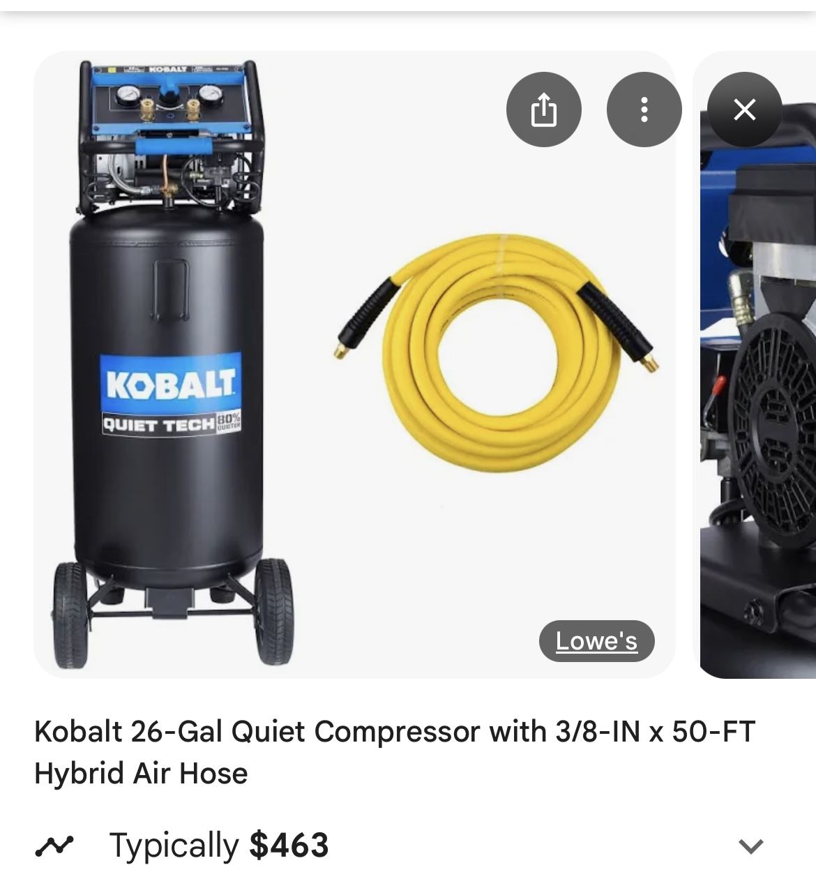 Kobalt Quiet Tech Air Compressor