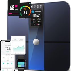 Smart Scale for Body Weight and Fat Percentage FSA HSA Eligible, 3.5" TFT Color Display High Precision Digital Bathroom Scale BMI Heart Rate 22 Body C
