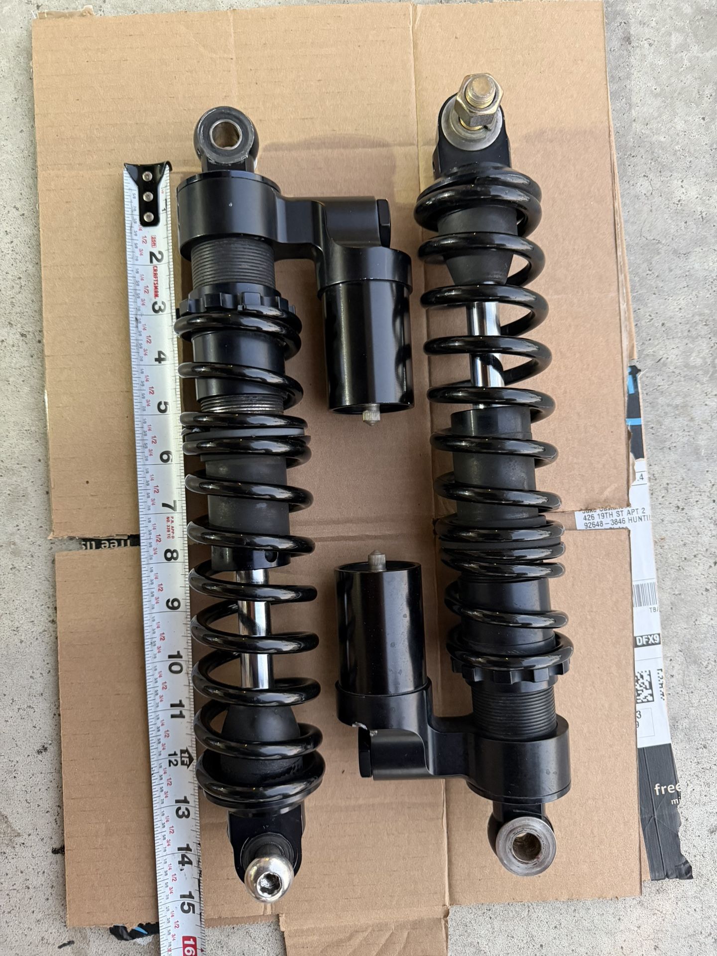 13.5” Works Piggyback Shocks for Harley Dyna