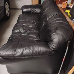 Black   Suede Sofa