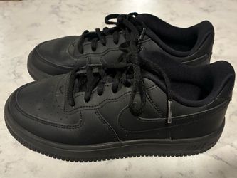 Nike Air Force 1 Low Triple Black Sneakers Size 3Y