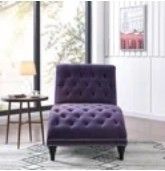 Dannely Tufted Armless Chaise Lounge-Plum purple Velvet,
By House of Hampton Priced To Sell Immediately