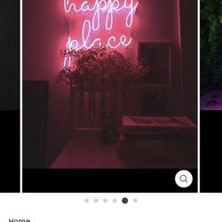 my happy place neon sign (white light)