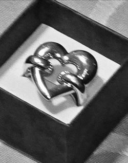 Puffy Heart Ring in .925 Sterling Silver. Size 7.