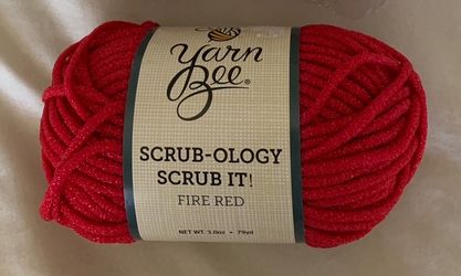 1 Scrubology yarn red crochet knit