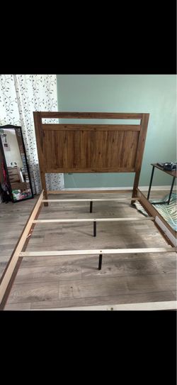 Queen Bed Frame with Headboard & Box Spring