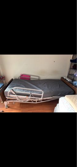 Electric Hospital Bed Frame with Rails