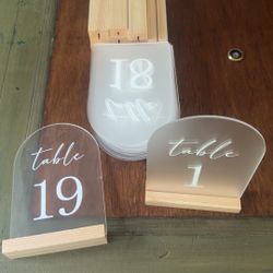 Wedding Table Numbers