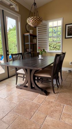 Ethan Allen Dark Wood Dining Table