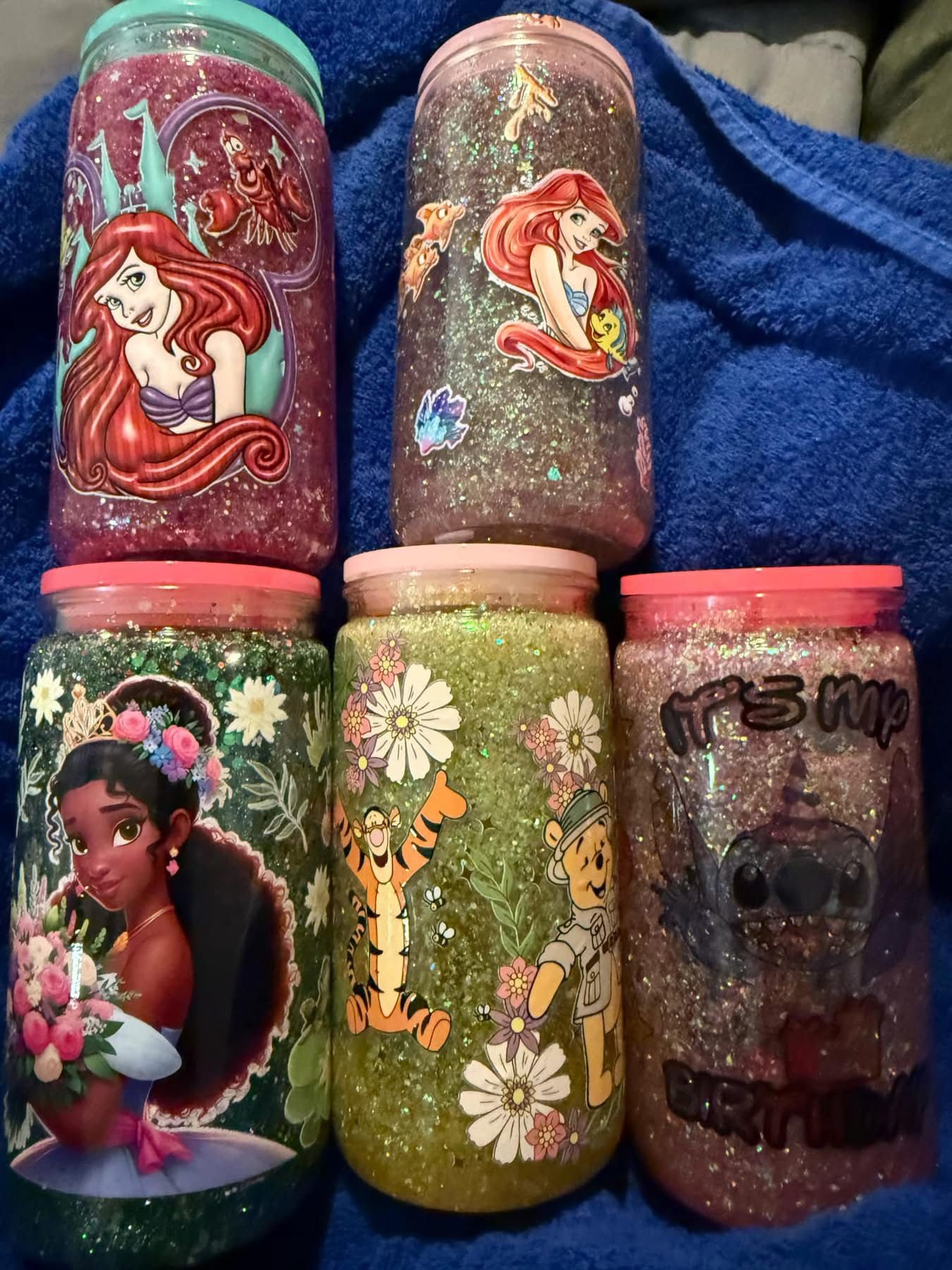 Snow Globe Cups Hand Made 