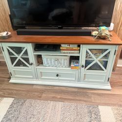 TV Stand- White And Wood