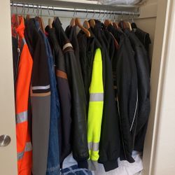 60 mens and womens Harley Davidson jackets,  vests, chaps, zip ups, 