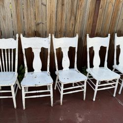 Vintage White Dining Chairs 
