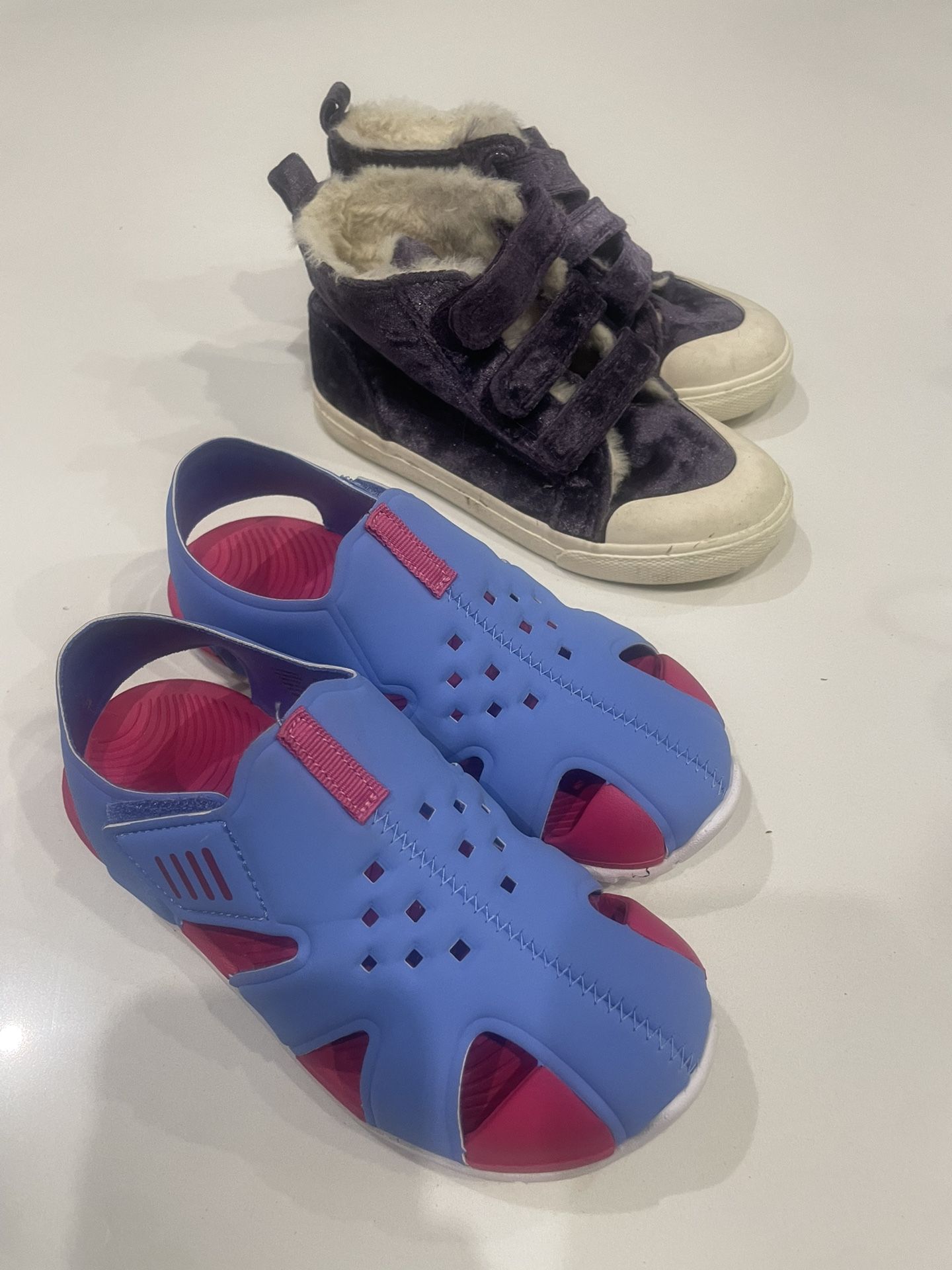 Cat & Jack And Wonder Nation Girls Shoes Set Of 2, Size 11