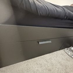 Bed Frame Dark Brown/black