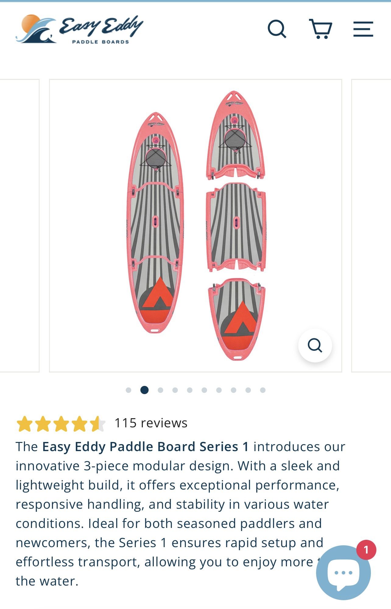 Easy Eddy Paddle Board- 3 Piece Paddleboard With Paddle