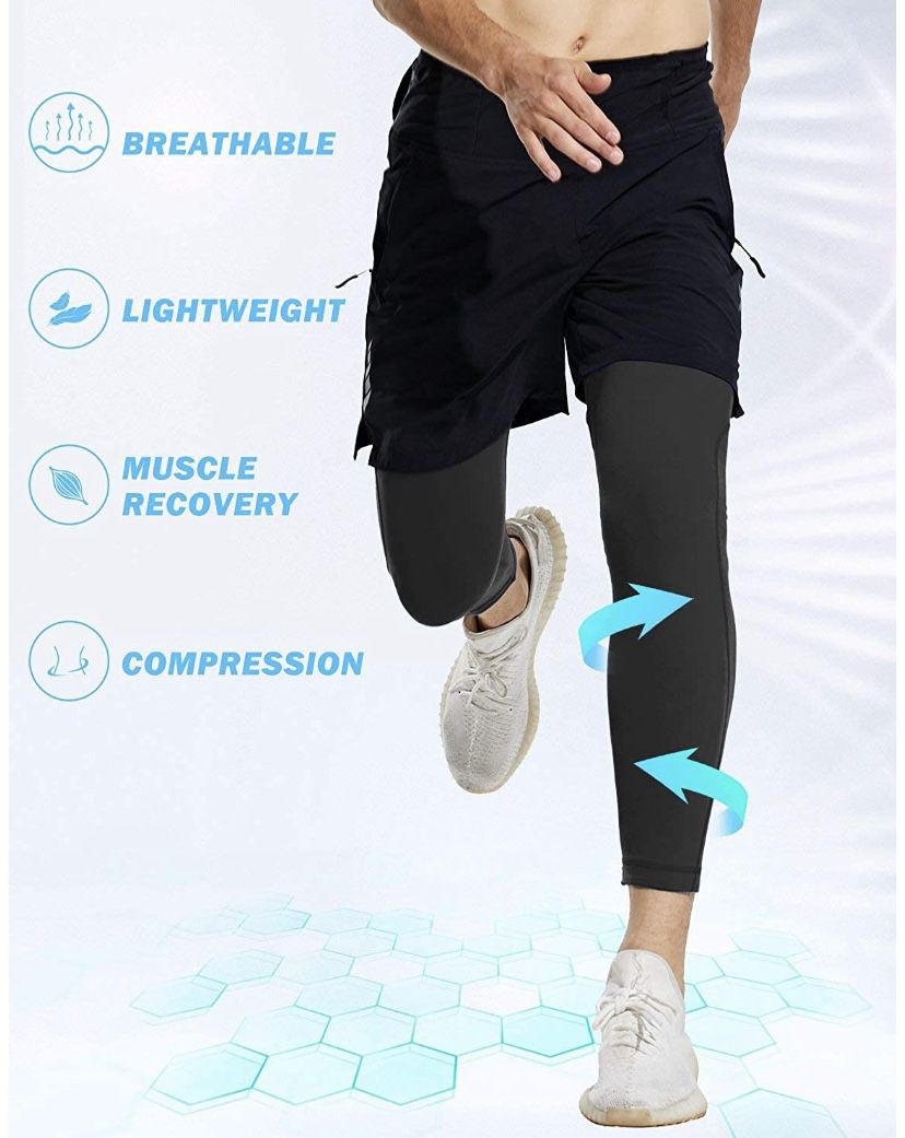 BALEAF Cycling Leg Warmer for Men Knee Full Sleeve Compression UV Protection (size XL)