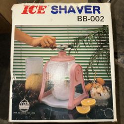 Vintage Large Volume Manual Crank Ice Shaver BB-002 Blue