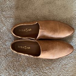 Diba•True Cognac Leather Slip-On Shoes
