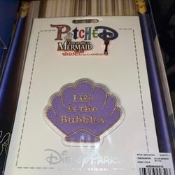 DISNEY PARKS PATCHED Little Mermaid PIN & Patch SET (NEW)