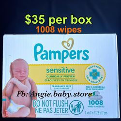 Pampers sensitive wipes (1008)