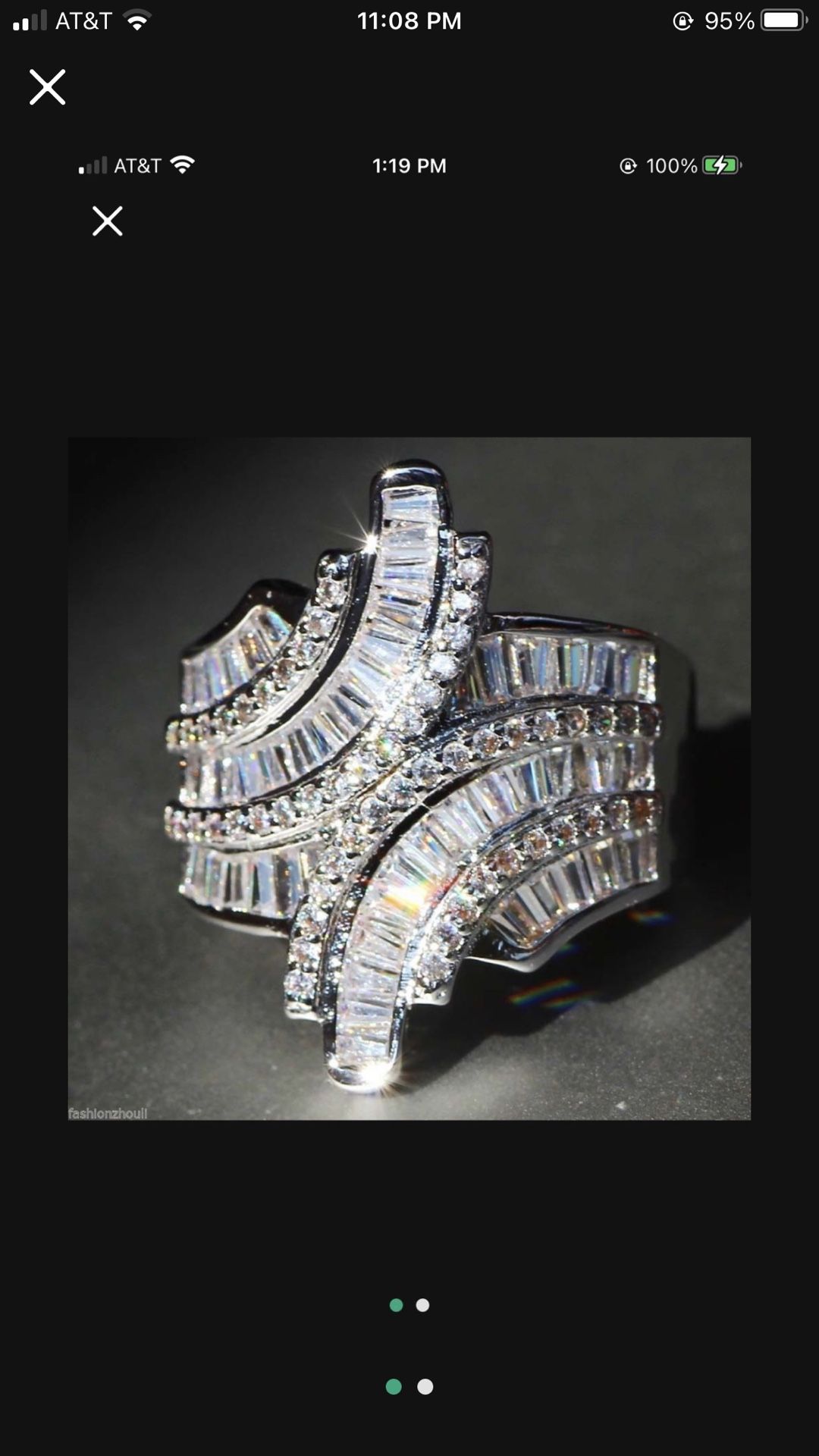 *NEW ARRIVAL* Stunning Baguette Statement Ring Sizes 7 -10 *See My Other 500 Items*