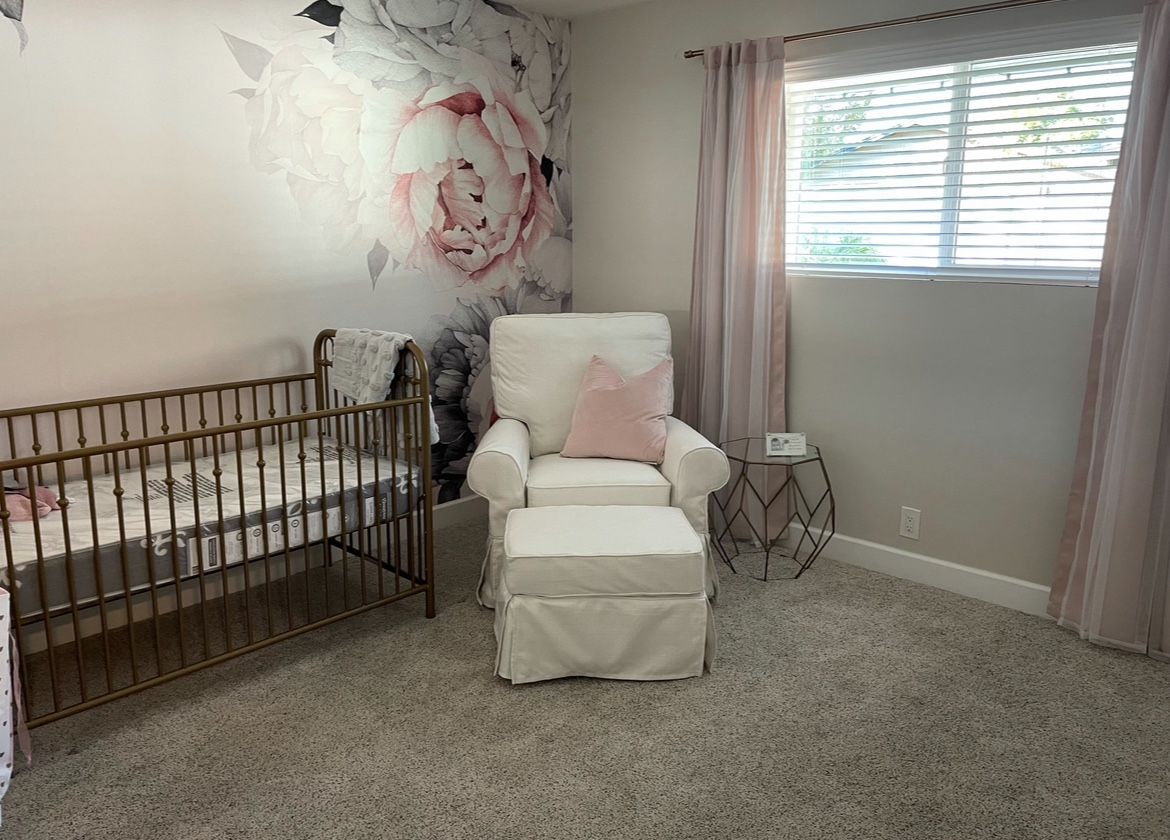 Pottery Barn Kids Comfort Slipcovered Swivel Glider & Ottoman.