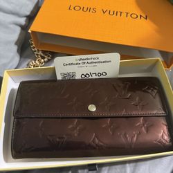 Louis Vuitton Vernise Amarante Long Wallet
