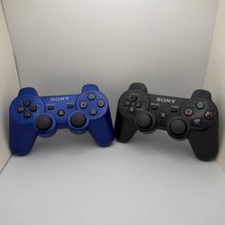 Sony PS3 DualShock 3 Controllers – Blue & Black