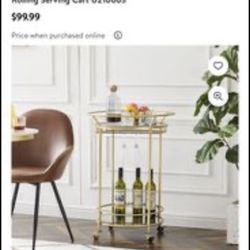 Bar Cart With Wine Rack