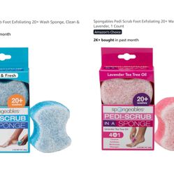 Pedi Scrub Sponge, 2 Scents Available, New