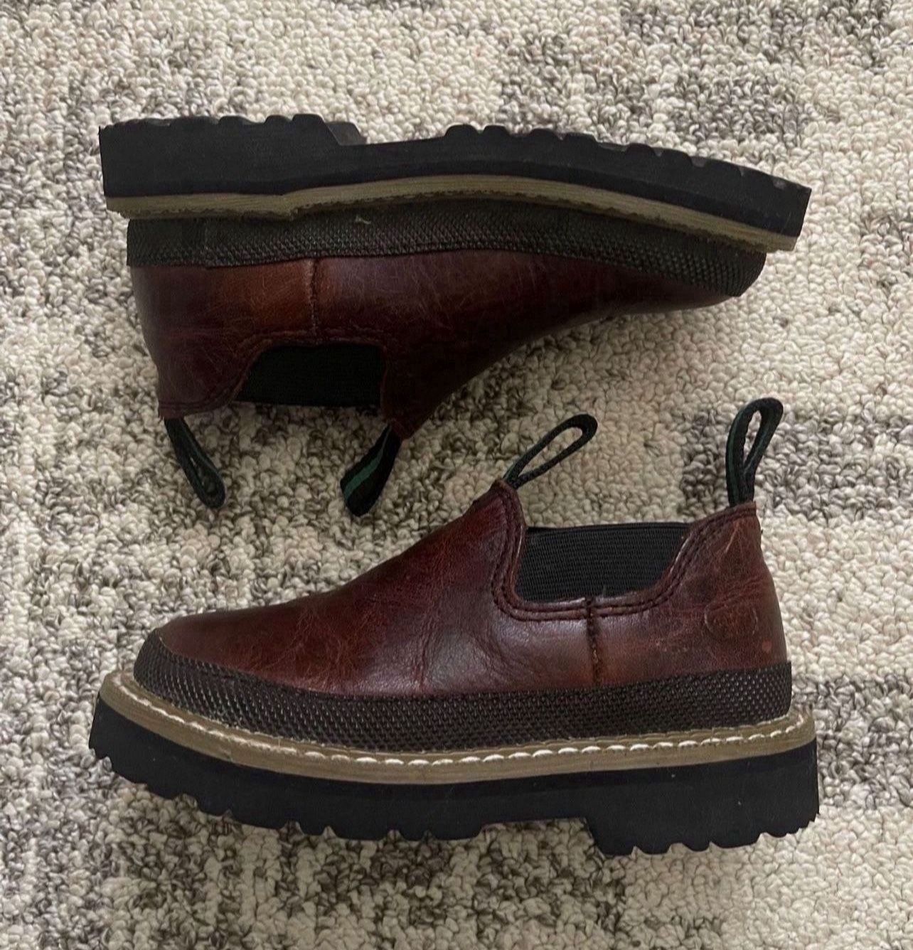 Georgia Toddler Boys Soggy Brown Leather Romeo Loafers Slip-On Boots