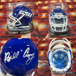 Georgia State Panthers GSU Football Mini Helmet Schutt Autograph Bill Curry