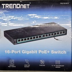 TRENDnet 16-port Gigabit PoE+ Switch